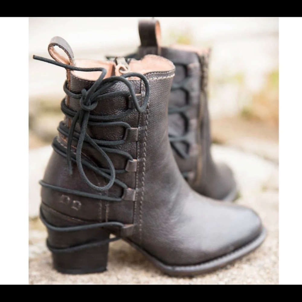 Bed Stu Women's Black Leather Ankle Boots